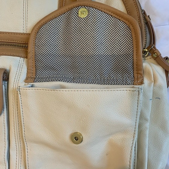 Steve Madden‎ Satchel Gold Hardware detailing Chevron Print Lining - Picture 6 of 11